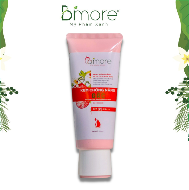 Kem Chống Nắng Gấc Bimore SPF 35, PA+++ 100ml