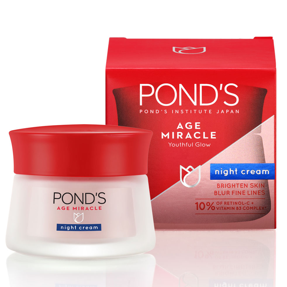 Kem Dưỡng Ẩm POND'S ngăn ngừa lão hóa Ban Đêm Dưỡng da và đều màu da (50g)