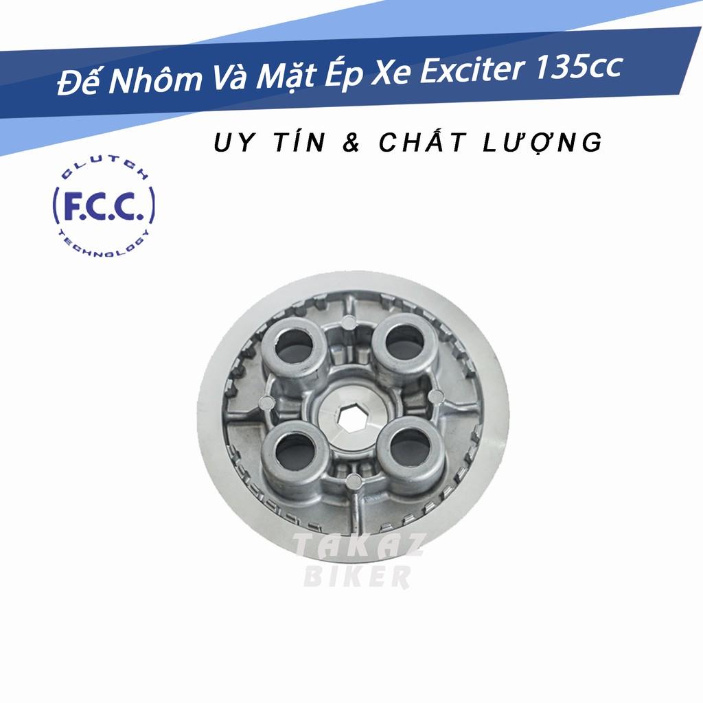 A1 Bộ nồi đế nhôm FCC - mặt ép - lá bố - lá sắt dùng cho xe Exciter 135 2011 col tay