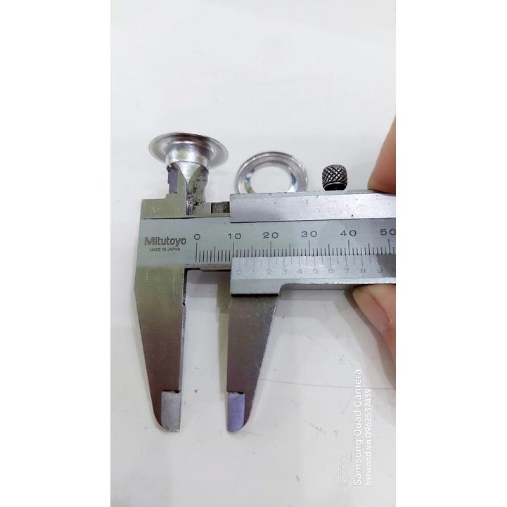 Khoen ore mắt cáo 10mm,12mm,14mm,17mm Bằng Nhôm bấm bạt, bấm túi giấy Túi 100 cái + long đền Khuy nhôm chuyên bấm bạt