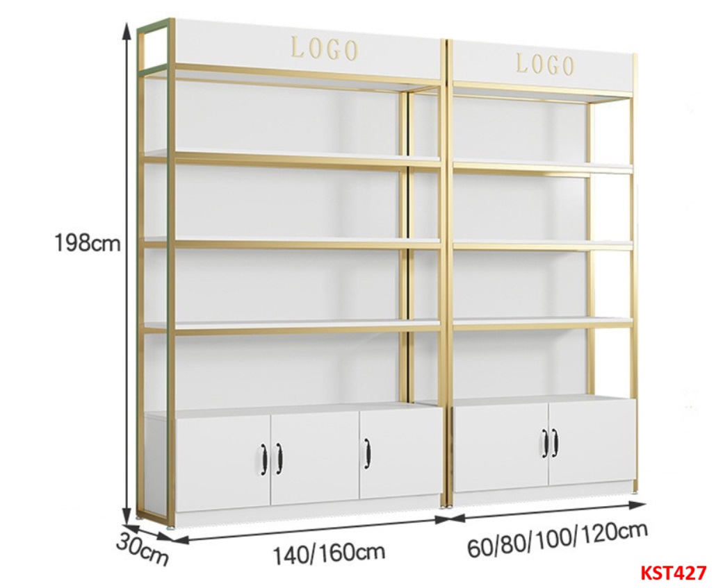 Kệ trưng bày sản phẩm, hàng hóa , kệ trang trí khung sắt mặt gỗ KST427- NỘI THẤT LẮP RÁP VIENDONGADV