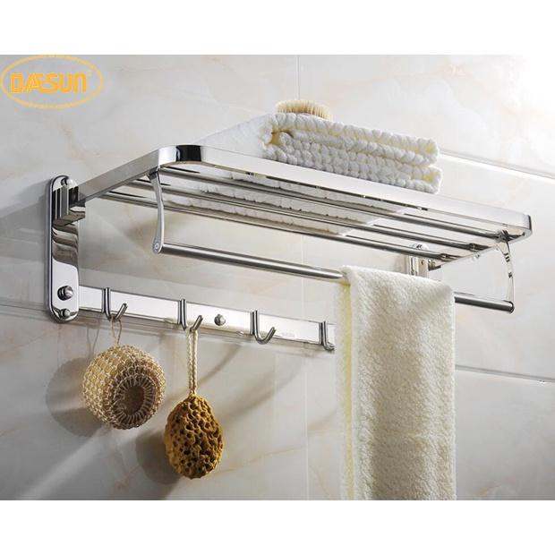 Giá treo khăn nhà tắm 2 tầng hợp kim nhôm