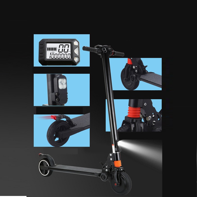 Xe Scooter điện xếp gọn KYS8 không yên ,10km/lần sạc, tải 100kg