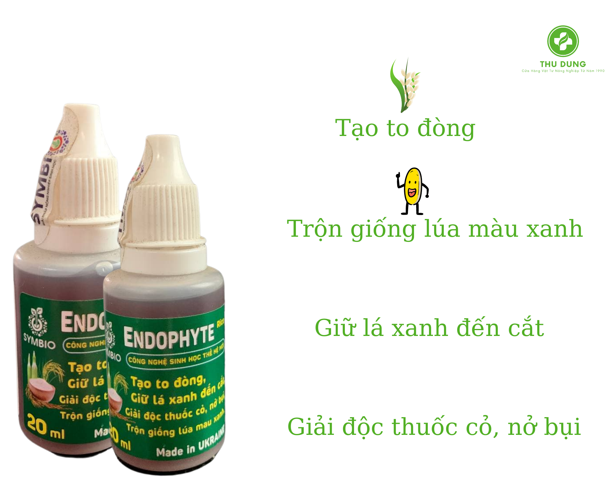ENDOPHYTE 20ML TẠO TO ĐÒNG, XANH LÁ ĐẾN CẮT, NỞ BỤI