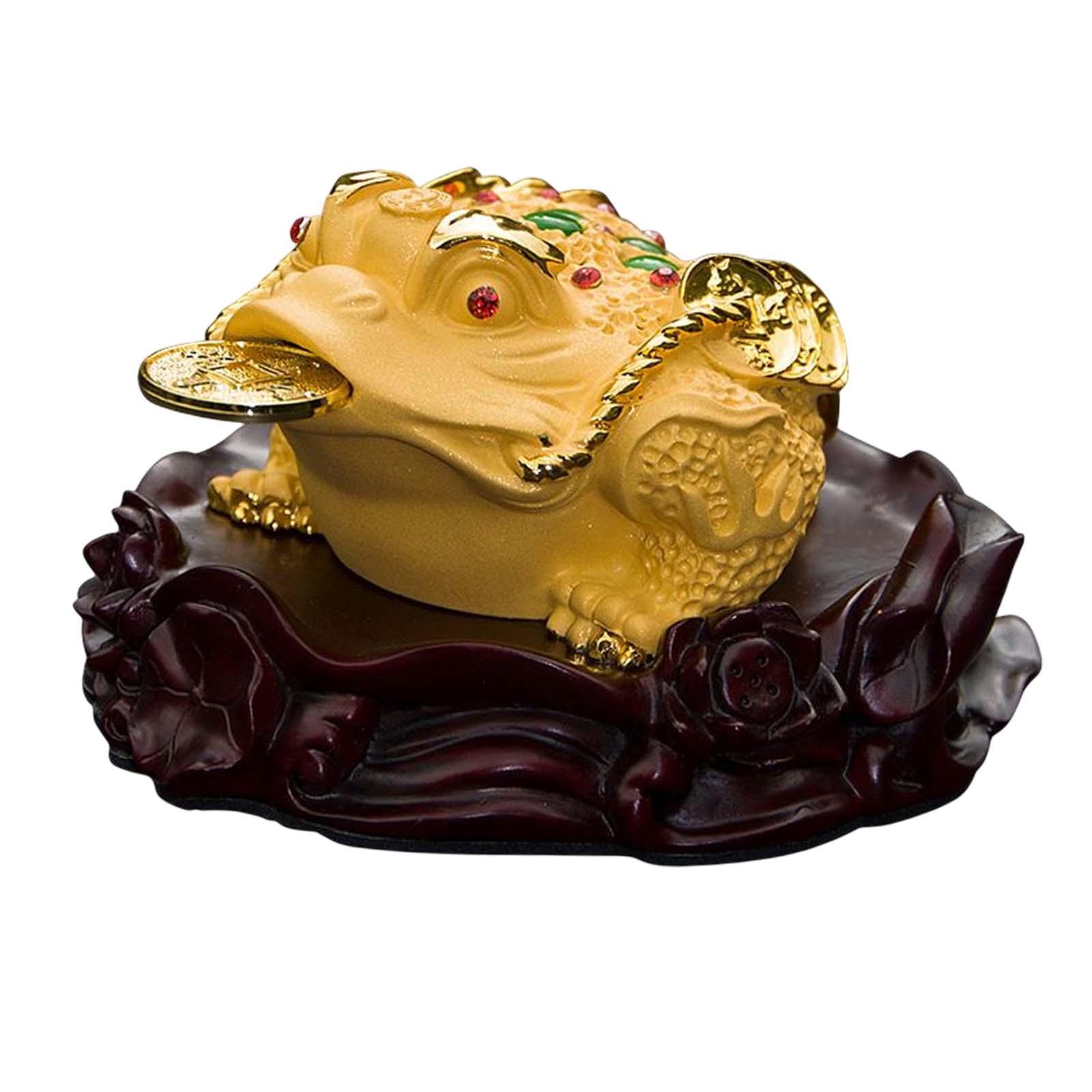 Feng Shui Lucky  Toads Statue Ornament for Car Interior Restaurant