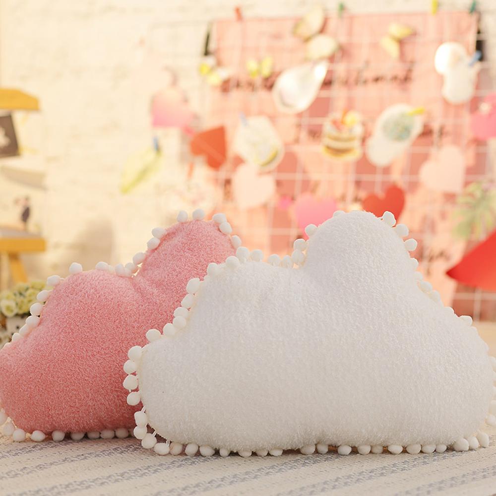 Đám mây Gối Nhung Màu Hồng Trắng Nhồi Bông Mềm Ngôi Sao Ném Gối Mặt Trăng Đệm Cho Bé Trẻ Em Áo Gối Sofa Trang Trí Nhà Quà Tặng bạn gái