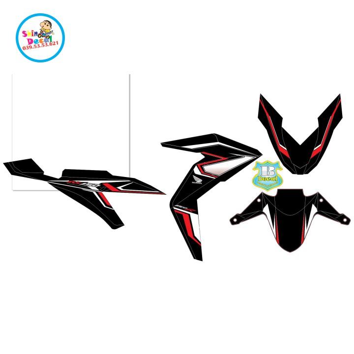 Tem xe winner RS 150 dán xe đen