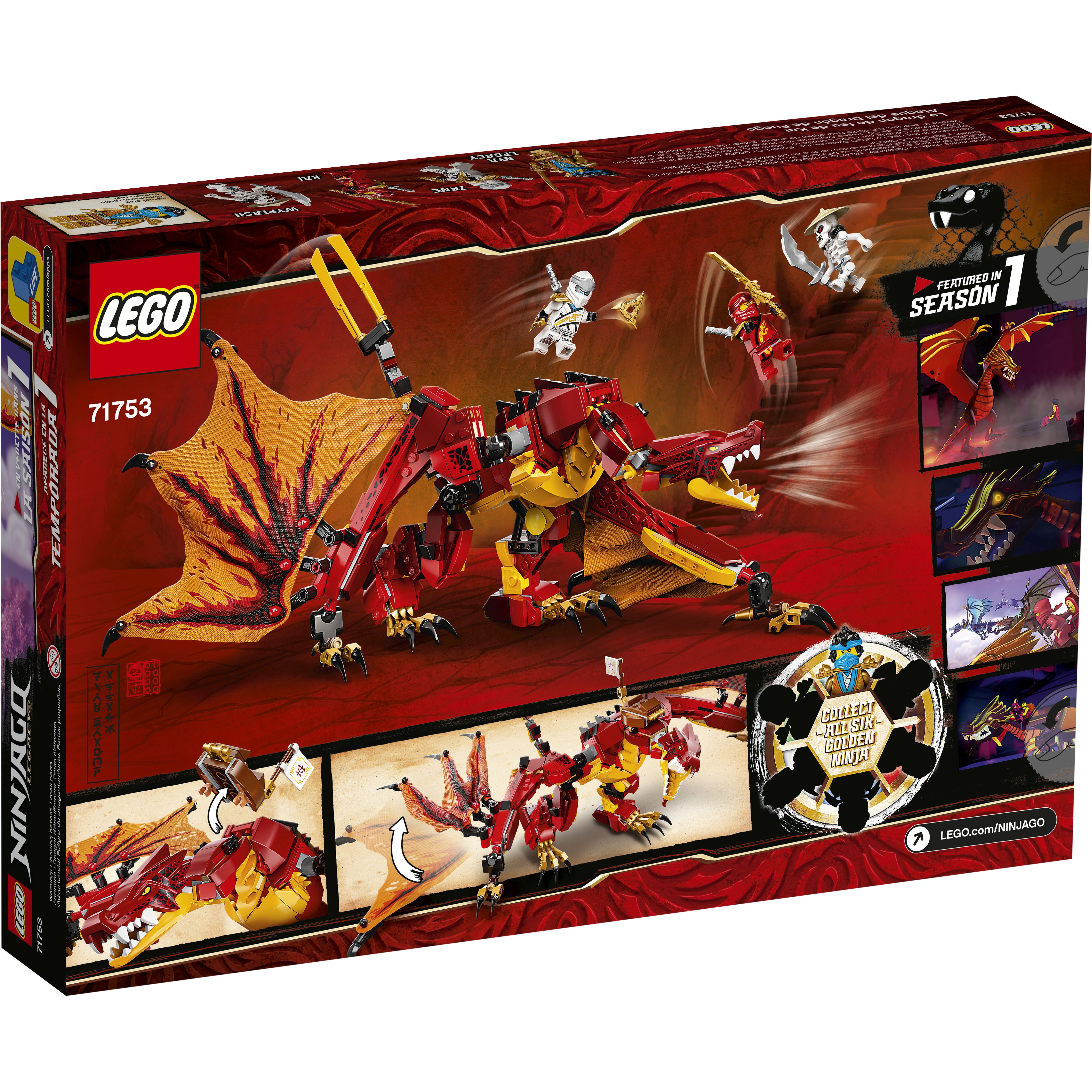 LEGO Ninjago 71753 Rồng phun lửa của Kai (563 chi tiết)