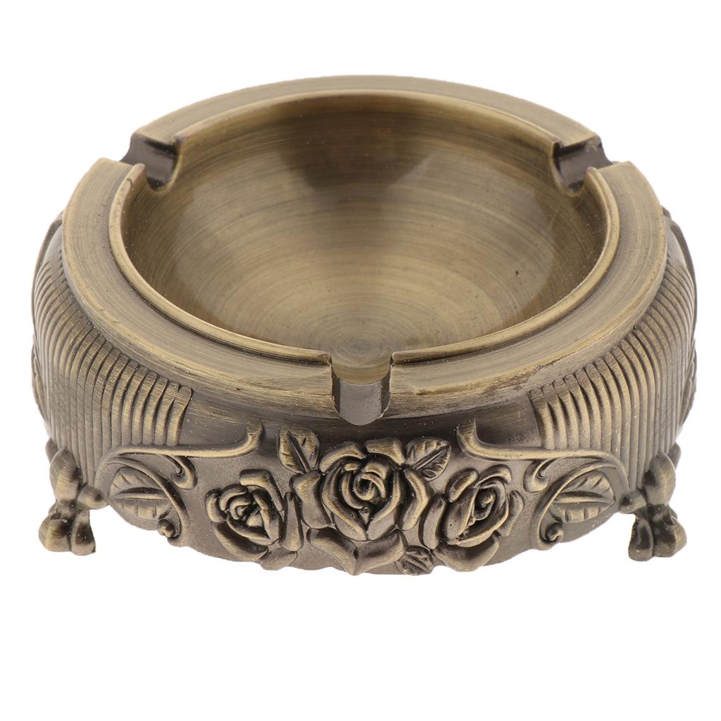 Retro Ashtray Multi Cigarettes Rest Outlet for Group of People Use-Bronze
