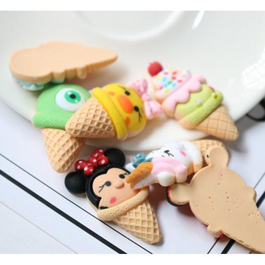 Charm mô hình kem ốc quế các nhân vật hoạt hình Cartoon Network cho các bạn trang trí vỏ ốp điện thoại, làm Jibbitz, DIY