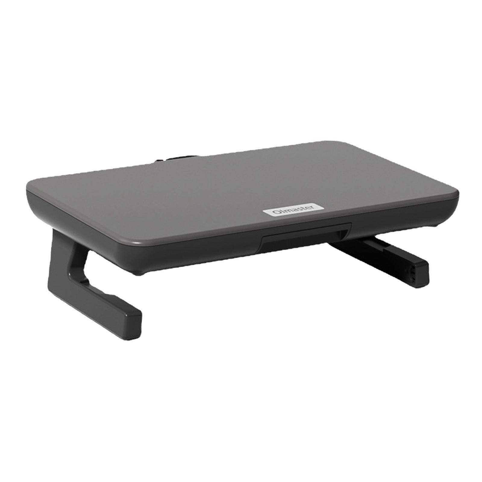 Monitor Stand Height Adjustable Computer Laptop Riser Shelf ,Black Desktop Organizer