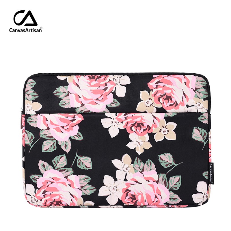 Flower Pattern 12 Inch Protective Laptop Sleeve Ultrabook Notebook Carrying Case Compatible with MacBook Pro MacBook Air Tablet Briefcase Bag 