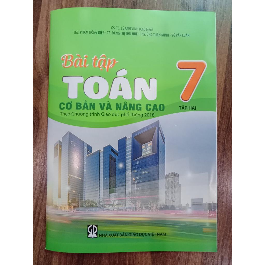 Sách - Combo Bài tập Toán 7 tập 1 + tập 2 cơ bản và nâng cao