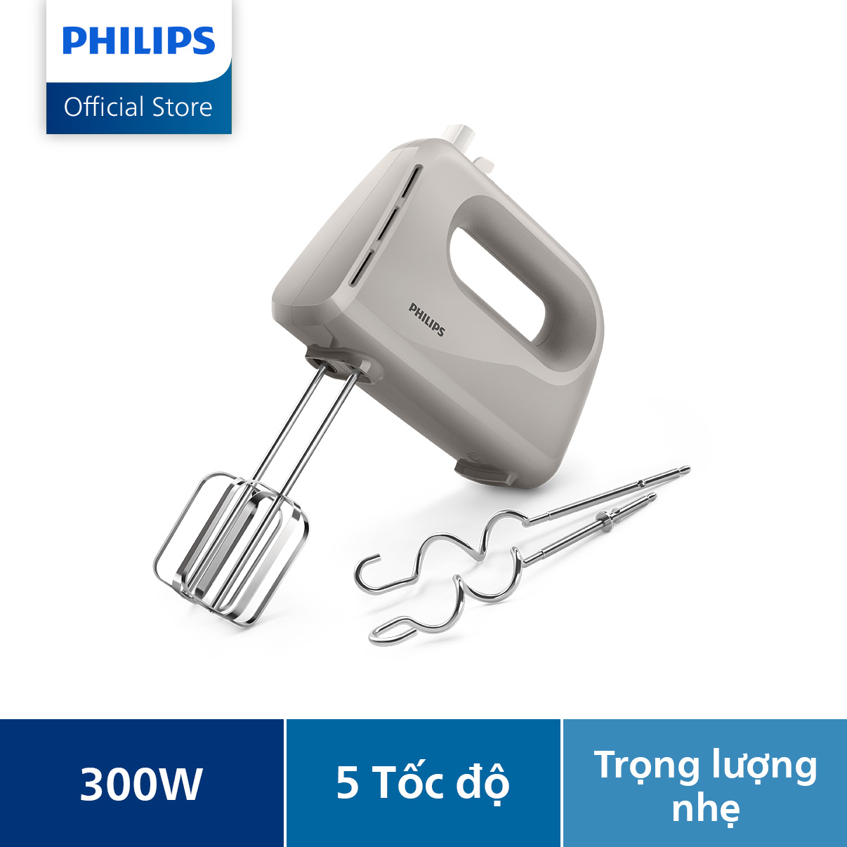 Máy đánh trứng Philips HR3705/20- Hàng Chính Hãng