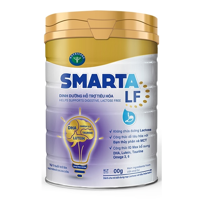 SỮA BỘT NUTRICARE SMARTA LF DINH DƯỠNG HỖ TRỢ TIÊU HÓA CHO TRẺ TỪ 1 TUỔI TRỞ LÊN - 400G