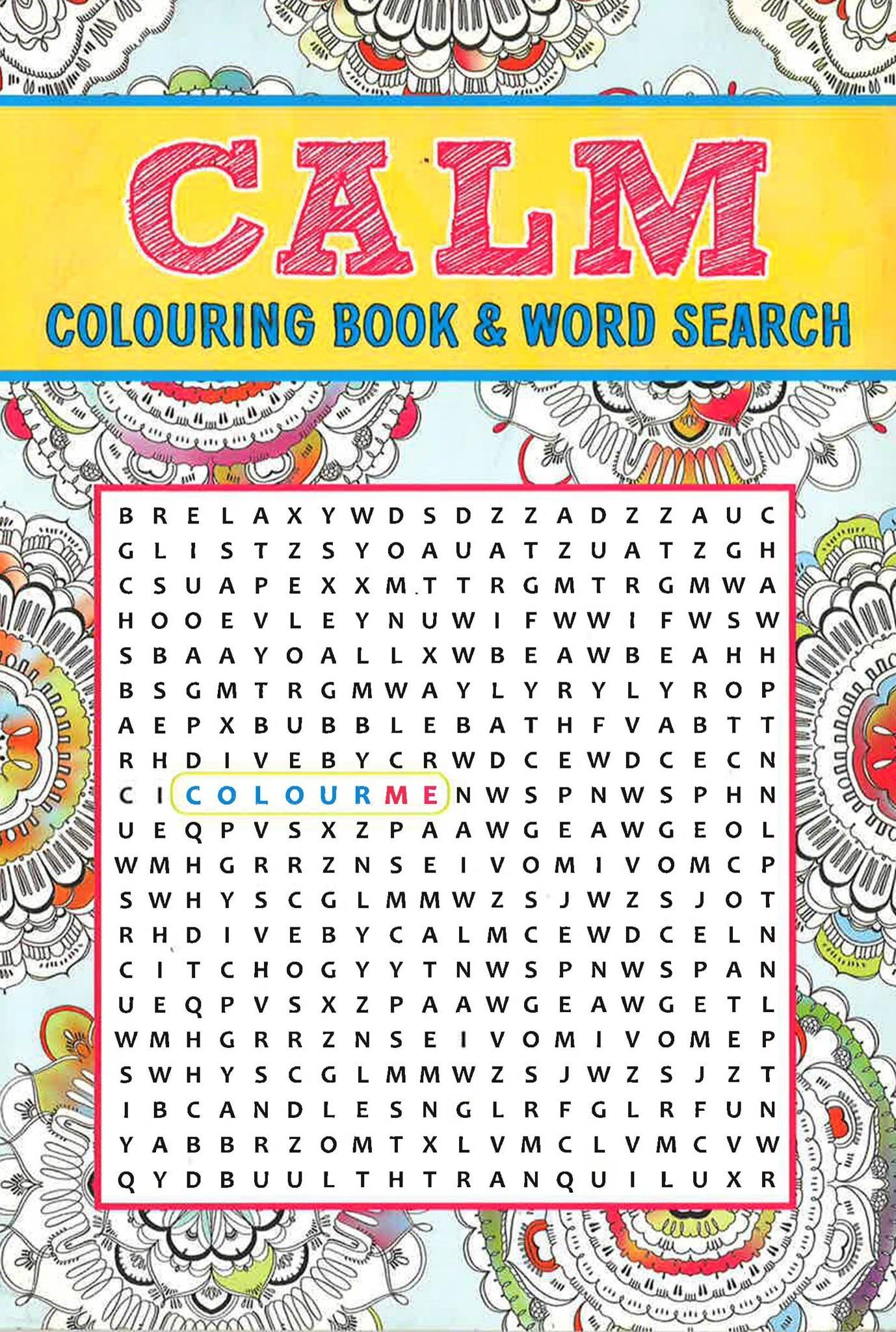Sách Coloring And Wordsearch: Calm
