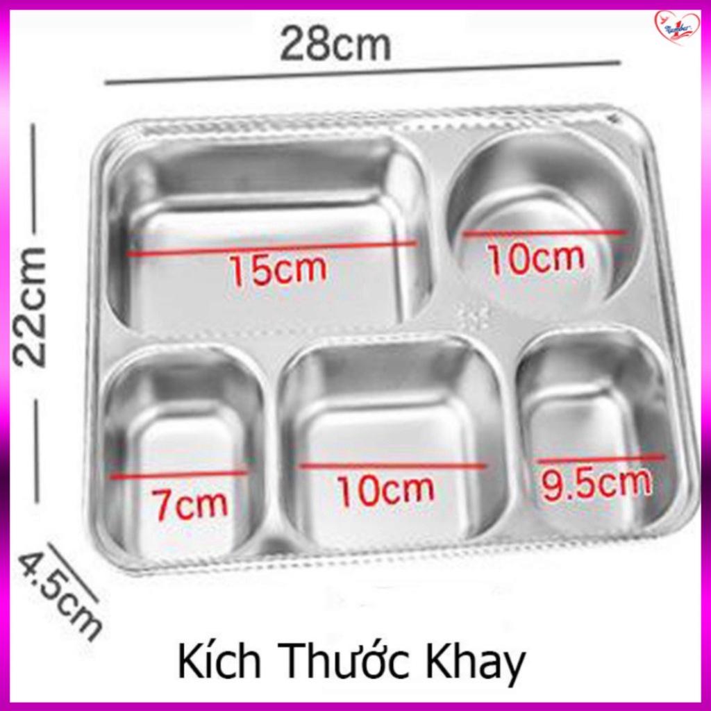 Hộp cơm văn phòng khay Inox 5 ngăn, có giá để điện thoại