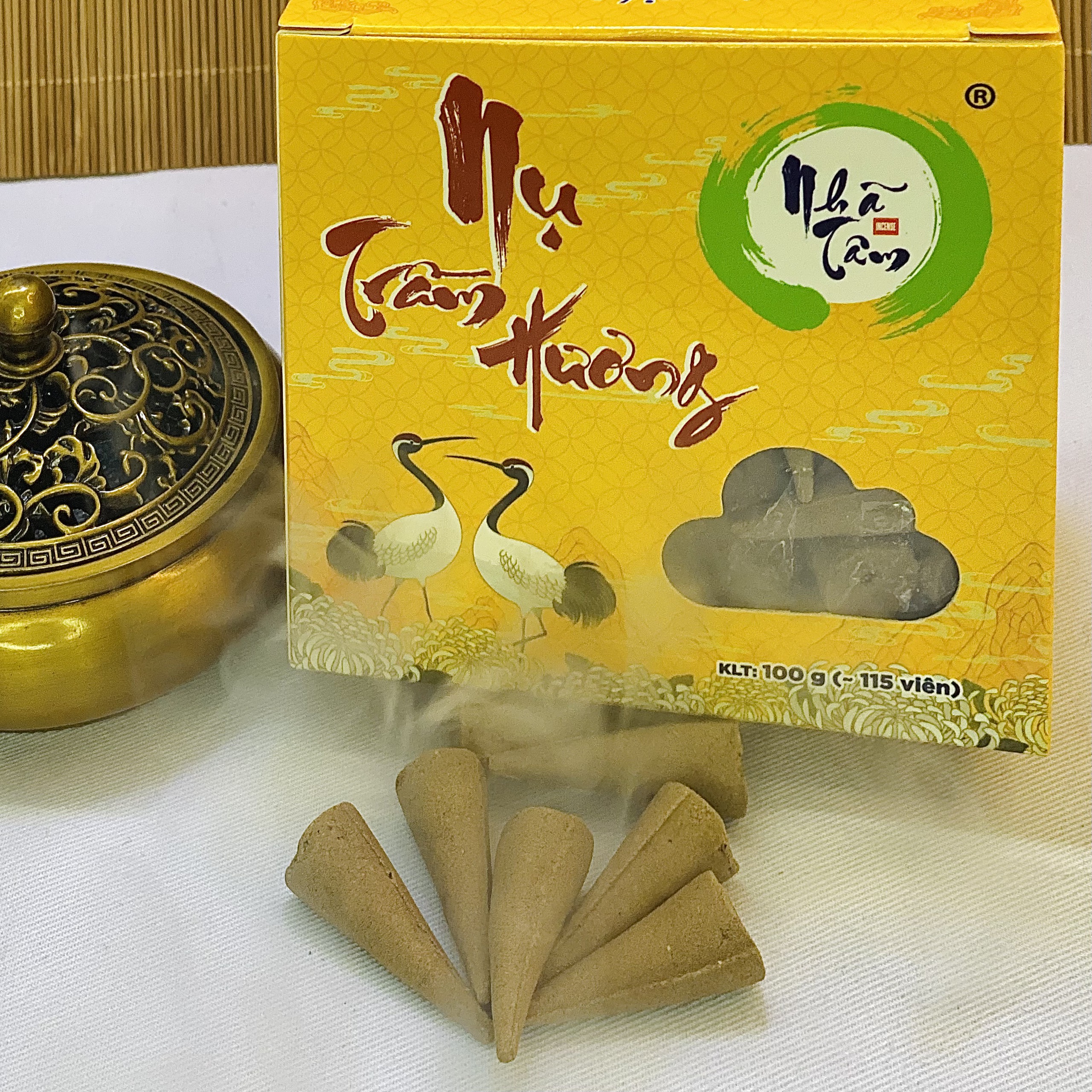 Nhang Nụ Trầm hương Nhã Tâm (115 viên) (Hộp)