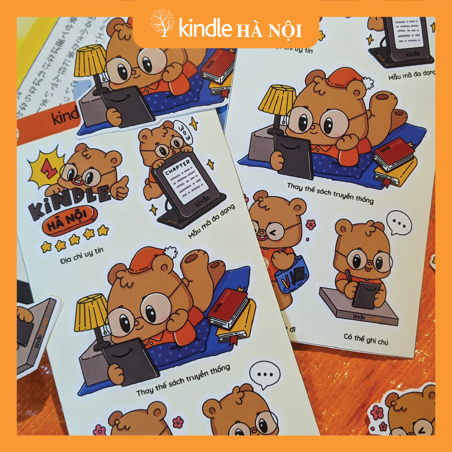 STICKER GẤU SIU CUTE THIẾT KẾ 