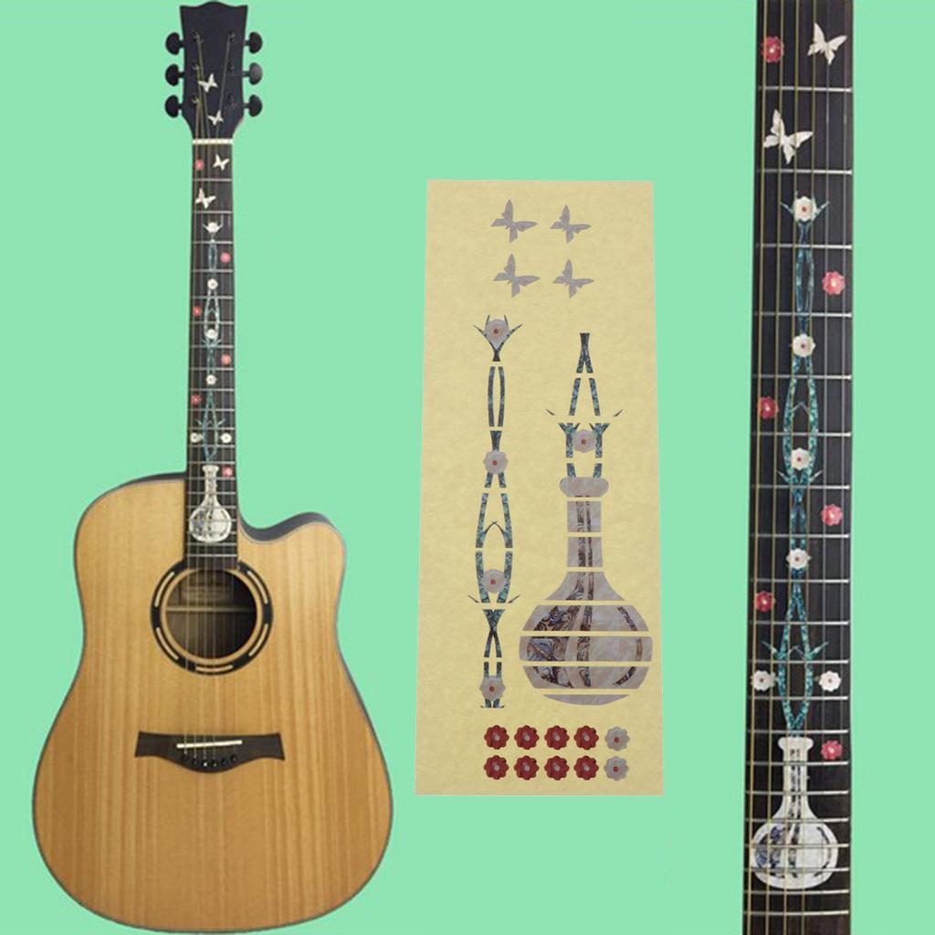 Đàn Ukulele Fretboard Note Đề Can Bản Đồ Miếng Dán Kính Cường Lực cho Người Mới Bắt Đầu Practive-Bình Hoa
