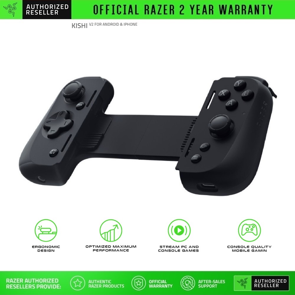 Tay cầm điện thoại Razer Kishi V2 USB C - Gaming Controller for iPhone and Android_Mới, hàng chính hãng