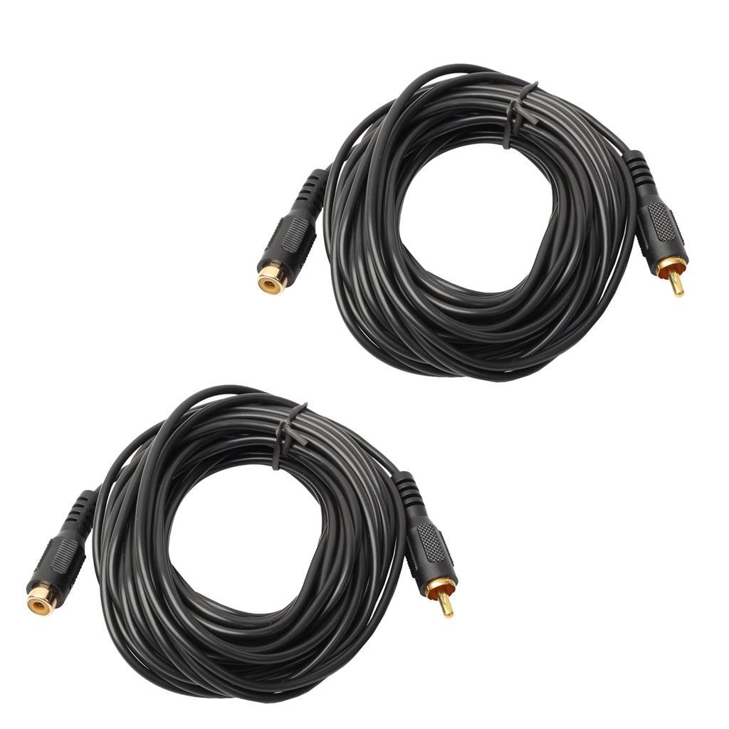 2 Pieces Audio RCA Extension Cable ,6ft Male to Female RCA for Home Theater, Turntable, Subwoofer, Mono, Video & Speaker Cable Extender Cord