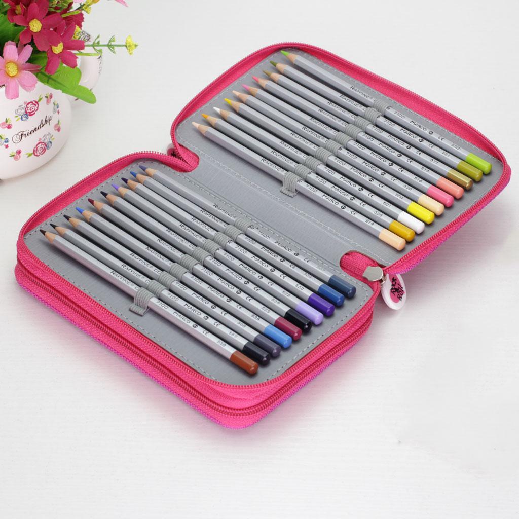 3 Layers Pencil Pen Case Travel Cosmetic Brush Makeup Storage Bag