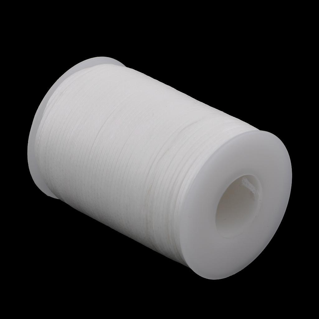2 Roll Black And White 1mm Waxed Polyester Braided Thread for Leahter Crafts