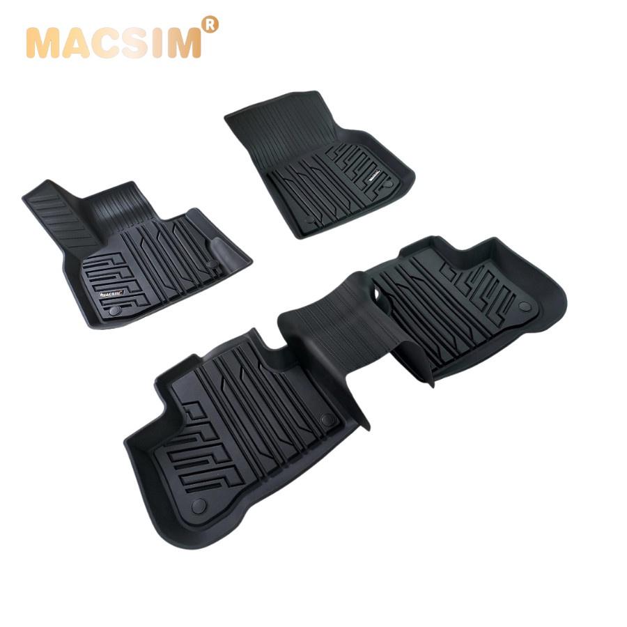 Thảm lót sàn xe ô tô BMW X3 2018-đến nay Nhãn hiệu Macsim chất liệu nhựa TPE đúc khuôn cao cấp - màu đen