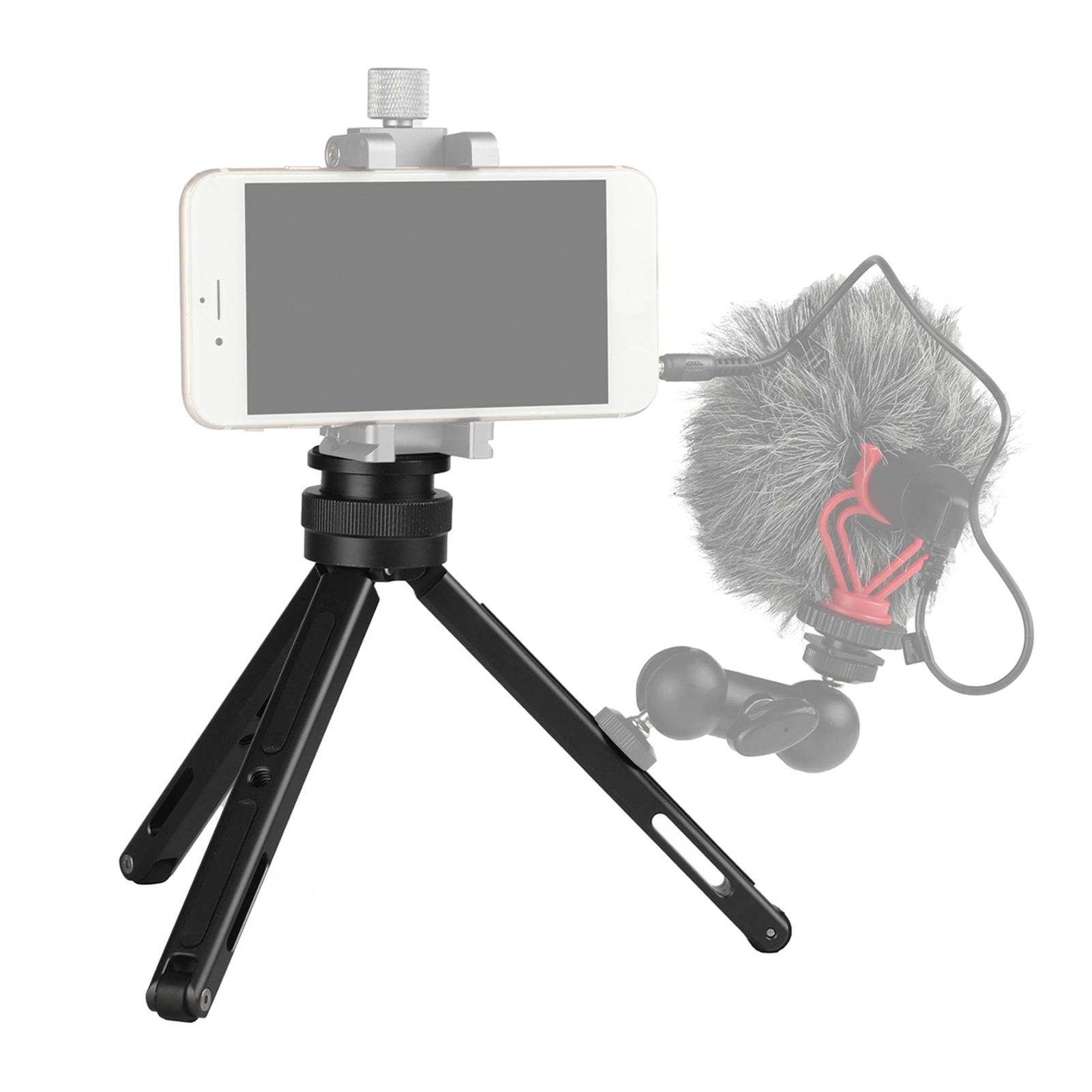 Chân máy để bàn bằng nhôm Chiều cao có thể điều chỉnh vô cấp với Giao diện 1/4-inch Đa năng cho máy ảnh DSLR SLR Điện thoại