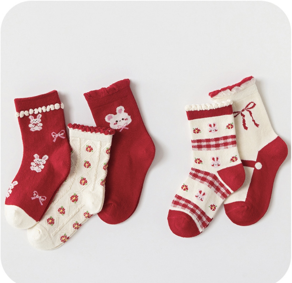 SET 5 ĐÔI TẤT VỚ 43 SIÊU XINH DỄ THƯƠNG TỪ 1-12 TUỔI DÀNH CHO BÉ GÁI