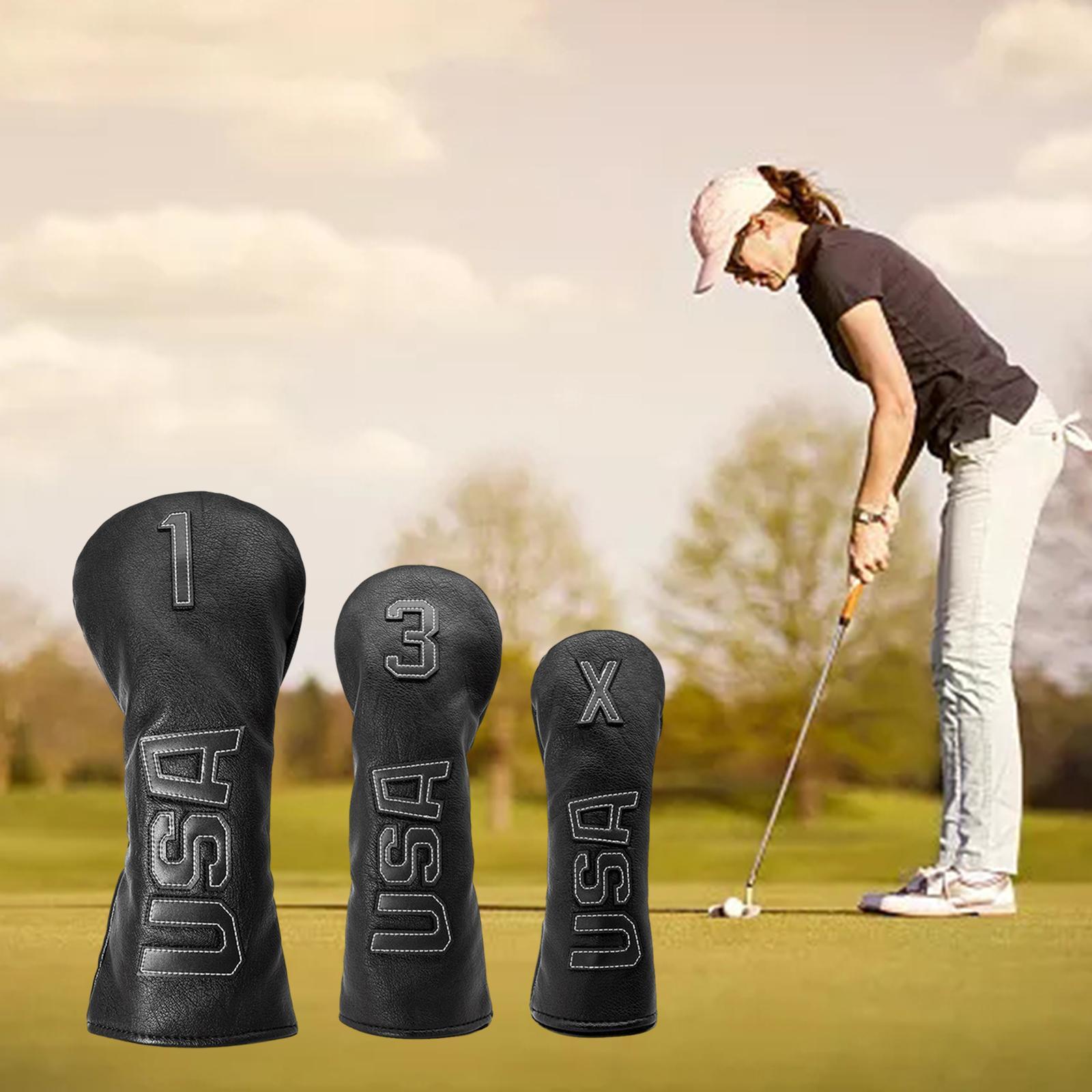 PU Golf Head Cover for Fairway Woods Protector Case Club Headcover