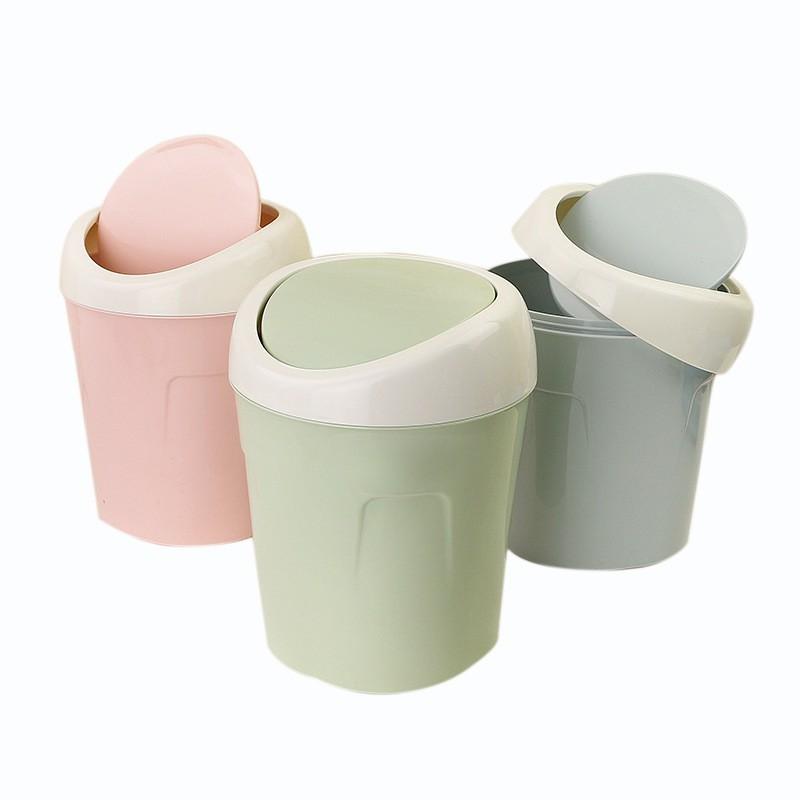 Thùng rác mini để bàn nắp lật nhỏ gọn siêu tiện dụng Happyhome1977