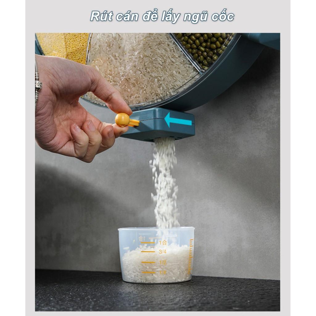 Hộp đựng Ngũ Cốc Xoay Tròn treo tường Coarse Cerealstiện
