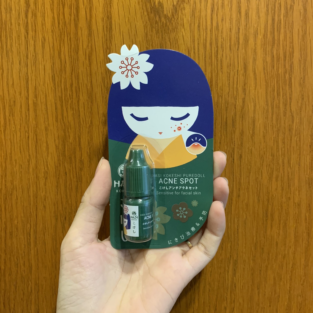 Combo Dưỡng Cho Da Mụn Hasi Kokeshi Acne Defense Set + Hasi Kokeshi Puredoll Acne Spot