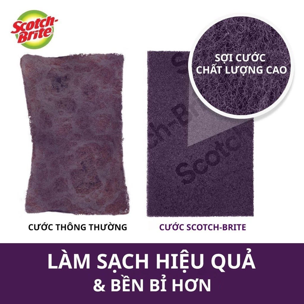 Miếng cọ rửa đa năng 3M SCOTCH-BRITE 7447 cọ rửa siêu mạnh, 4 miếng/gói