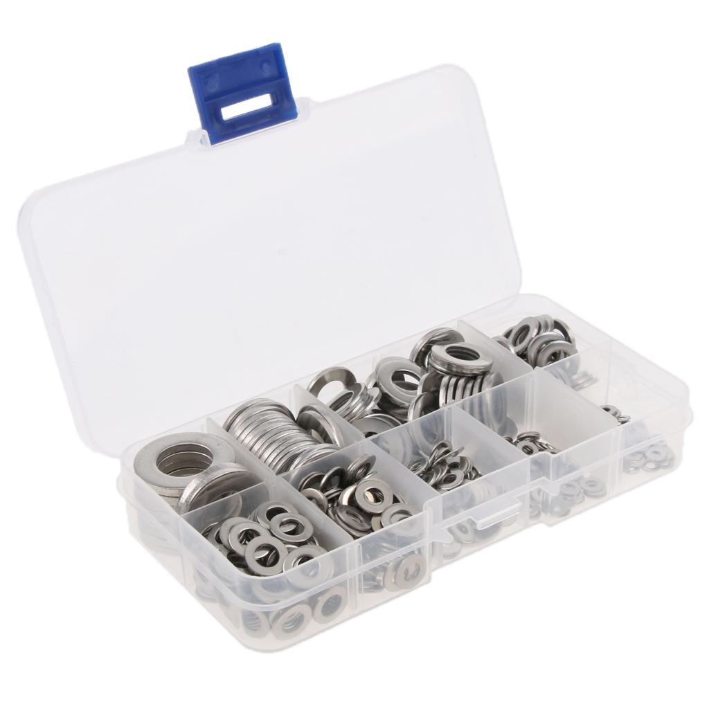 580 chiếc Phẳng Bằng Thép không gỉ Máy Rửa Assortment Bộ Bộ M2-M12