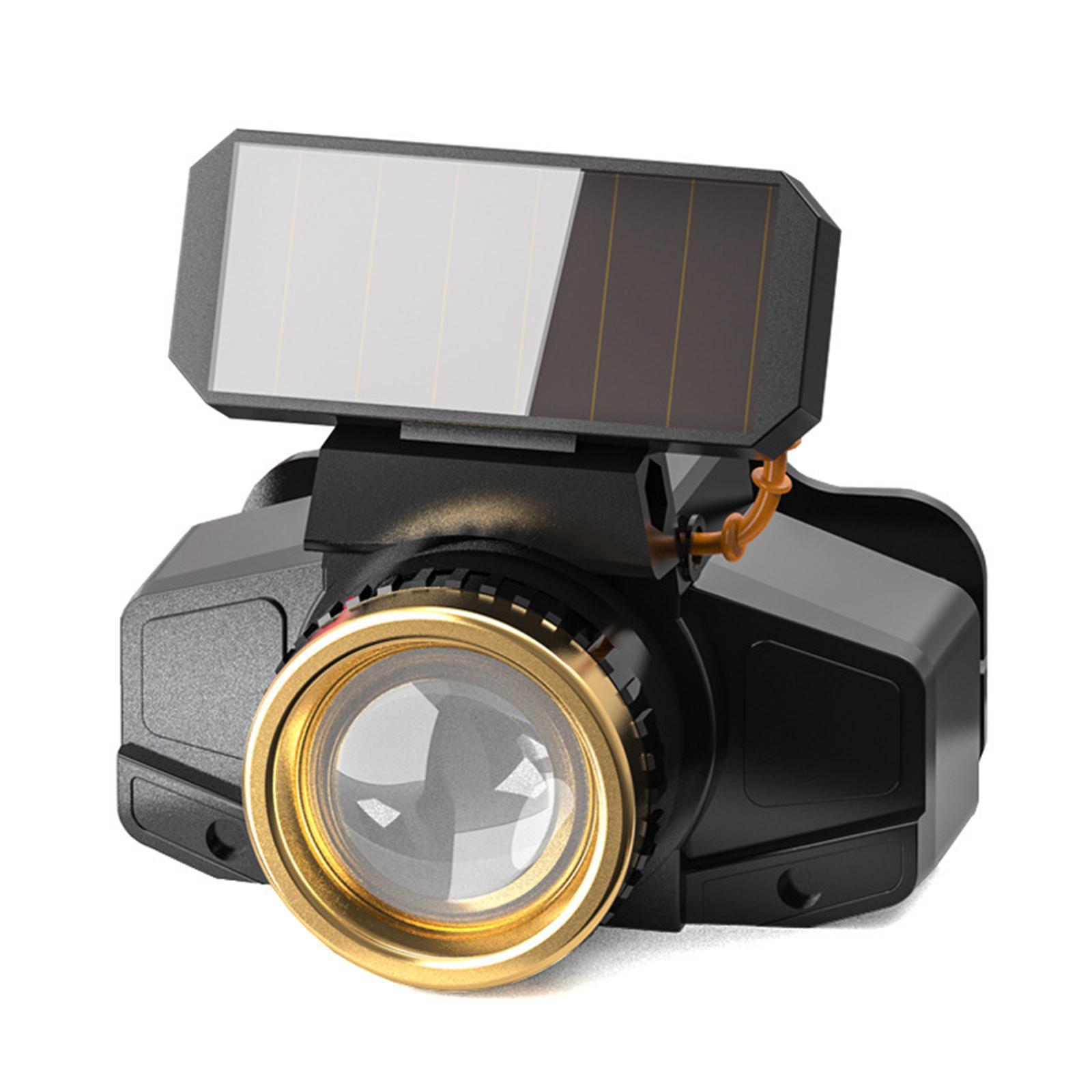 LED Headlamp Head Light USB Waterproof Head Torch for Fishing Emergency Running Jogging