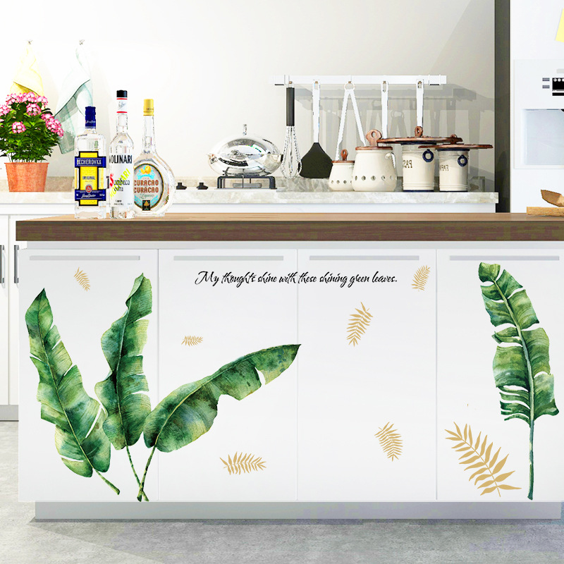 Decal giấy dán tường Lá chuối SK9359