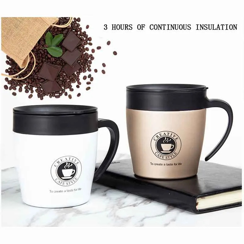 Cốc pha cafe inox 304 Creative 330ml tặng kèm muỗng- Hàng chính hãng