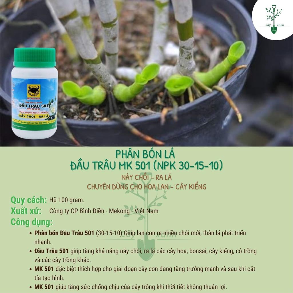 Phân Bón Đầu Trâu MK 501 - NPK 30-15-10 - Nảy Chồi, Ra Lá