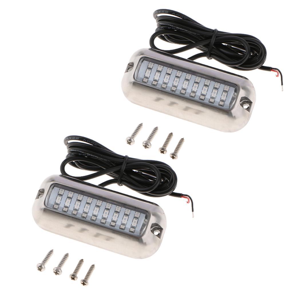 2pcs/pack 27 Stainless Steel Underwater Marine/Boat Transom Lights