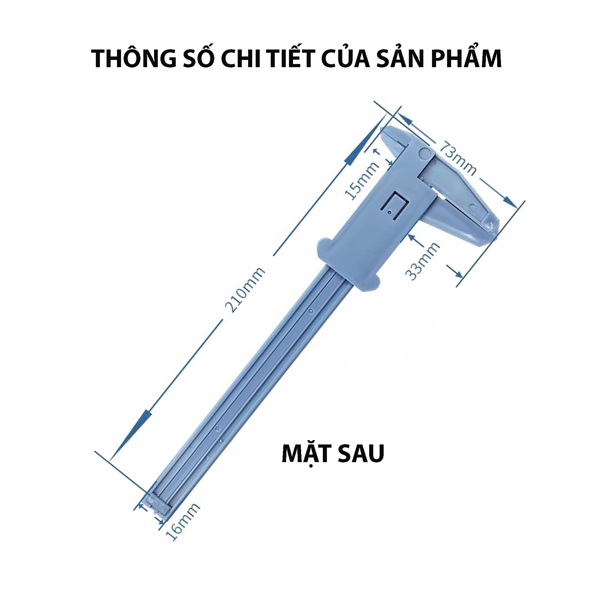 Thước Kẹp Cơ TH Garden 150mm Bằng Nhựa Cao Cấp - Thước Đo Đường Kính - Không Sợ Gỉ