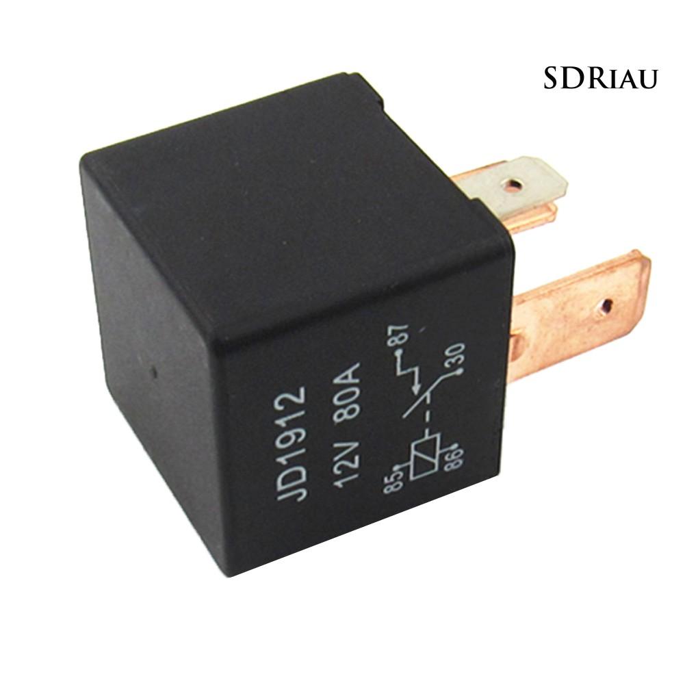 DC Rơ Le Khởi Động Jd1912 Universal 12v 80a 4pin Dc Amp Spdt Cho Xe Hơi