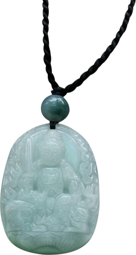 Văn Thù Bồ Tát Đá Cẩm Thạch Ngọc Quý Gemstones MD14