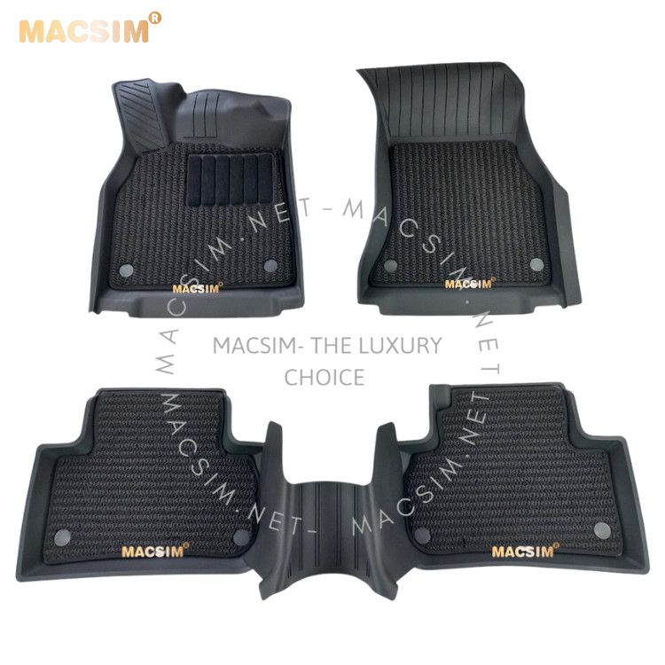 Thảm lót sàn ô tô 2 lớp cao cấp dành cho xe Audi Q5 2018+ nhãn hiệu Macsim 3w chất liệu TPE