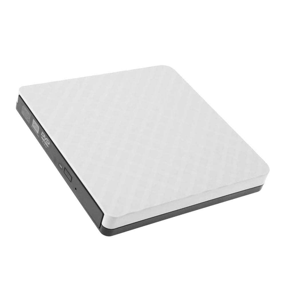 External CD DVD Drive USB 3.0 RW Writer Burner Reader for Laptop PC White