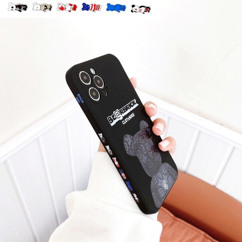 Ốp Lưng Cạnh Vuông Bear Brick Dành Cho iPhone 6 / 6 Plus / 7 / 7 Plus / 8 / 8 Plus / X / Xs / Xs Max / 11 / 11 Pro / 11 Pro Max / 12 / 12 Pro / 12 Pro Max