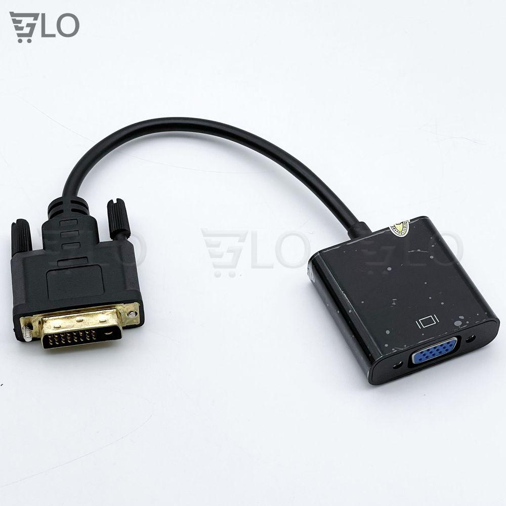 Cáp Chuyển DVI-D 24+1 Đực Sang VGA Cái (Cáp DVI Có IC)