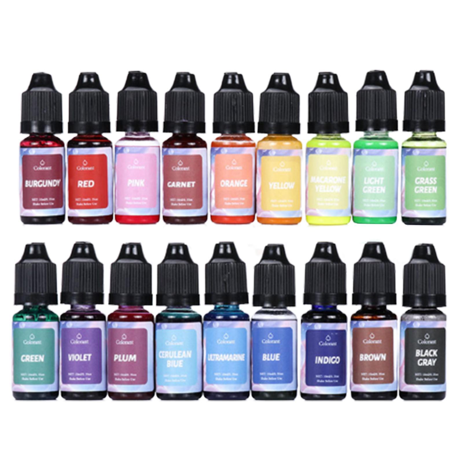 Candle Dye Liquid DIY Soap Making Candle Pigment Soap Coloring Dye 10ml Each